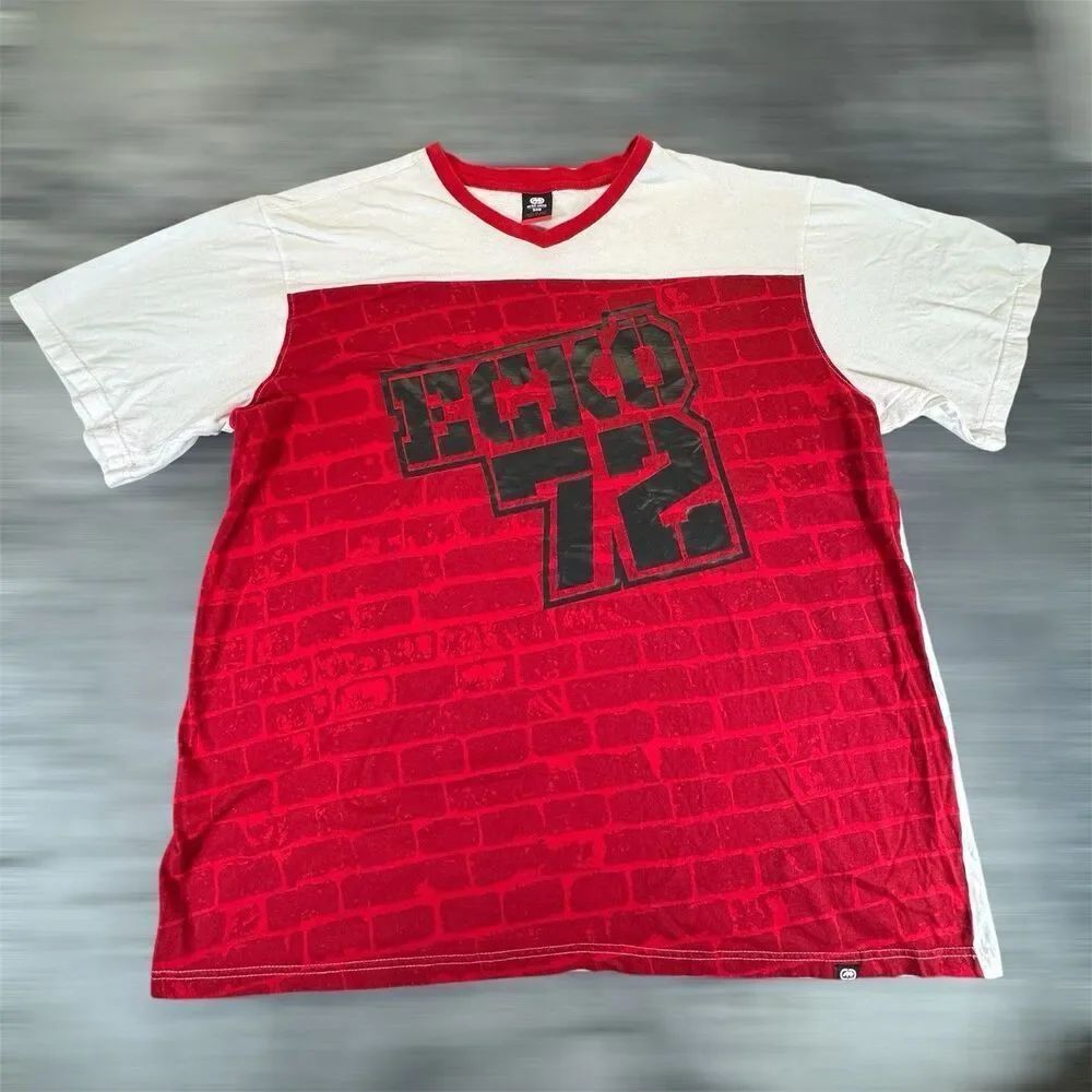 ECKO UNLTD Sz 3XB MENS T Shirt Tee Red Black White Short Sleeve 3XL 3X EUC